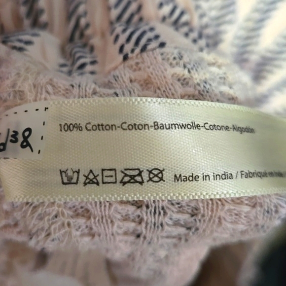 FP ONE Harriet Striped Shorts Sz Large Cuffs Pockets Boho Chic - Picture 13 of 15